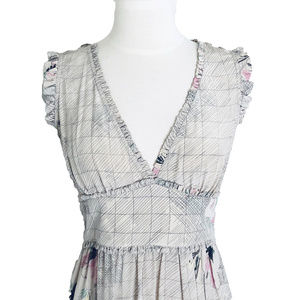 Re:Sound Silk Print Dress, Size 2